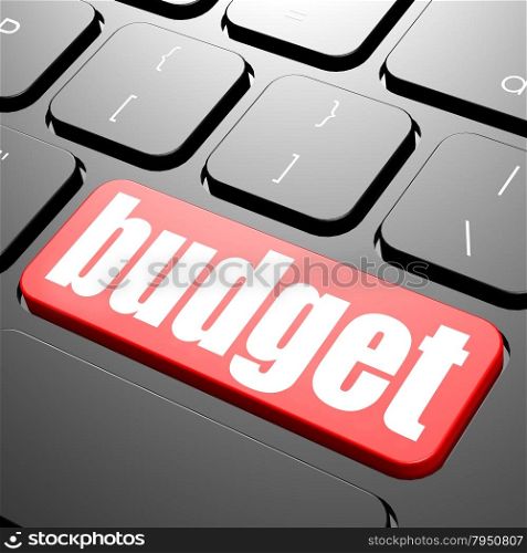 Keyboard with budget text image with hi-res rendered artwork that could be used for any graphic design.. Innovation keyboard