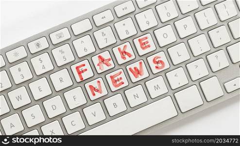 keyboard with fake news