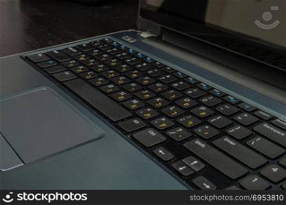 Keyboard with letters in Hebrew and English - Laptop keyboard