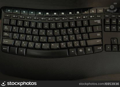 Keyboard with letters in Hebrew and English - Wireless keyboard - Top View