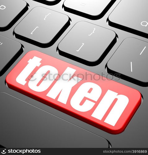 Keyboard with token text image with hi-res rendered artwork that could be used for any graphic design.. Innovation keyboard