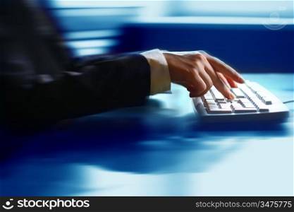 keyboard work hand background