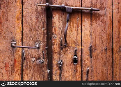 keyhole and a heck of wooden door