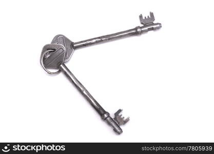 Keys isolated on white background