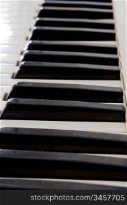 Keys of a piano - Shallow depth of field -