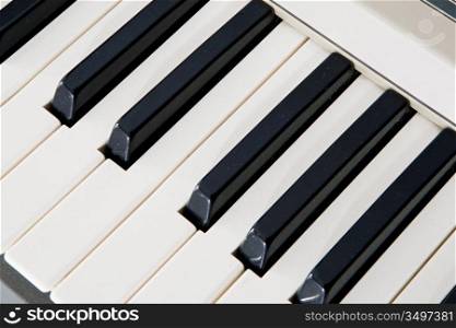 Keys of a piano. That the music sounds!