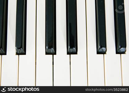 Keys of a piano. That the music sounds!