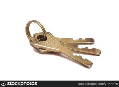 keys on white background