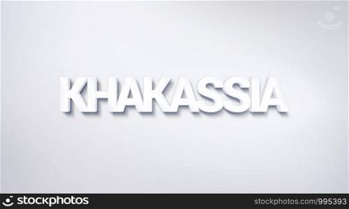 Khakassia, text design. calligraphy. Typography poster. Usable as Wallpaper background