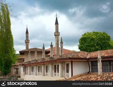 Khan&rsquo;s Palace (or Hansaray) view in town of Bakhchisaray (Crimea, Ukraine). It was built in the 16th century.