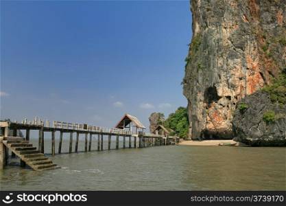 Khao Phing Kan island in Phang Nga Bay, Thailand, home of James Bond island in The Man with the Golden Gun