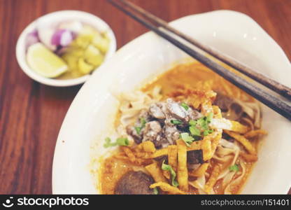 Khao soi is a northern food of Thailand
