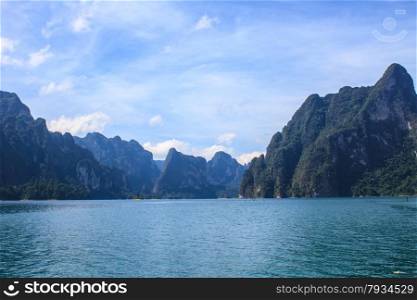 Khao sok park, mountain and lake in Suratthani, Thailand.
