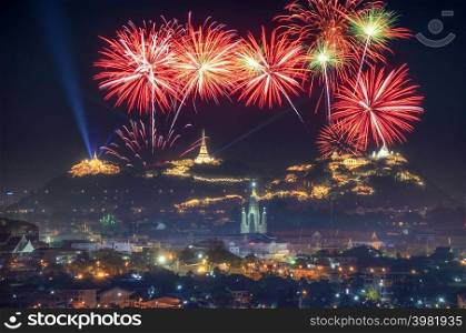 Khao Wang Fireworks, Phetchaburi Province Thailand.. Khao Wang Fireworks, phetchaburi Thailand.