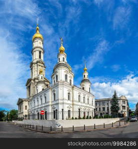 Kharkiv, Ukraine 07.15.2020. Assumption Cathedral in Kharkiv, Ukraine on a sunny summer day. Assumption Cathedral in Kharkiv, Ukraine