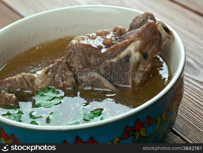 Khash - dish of boiled cow&rsquo;s feet. traditional dish in Afghanistan, Armenia, Azerbaijan, Bosnia and Hercegovina, Bulgaria, Georgia, Iran, Iraq, and Turkey.