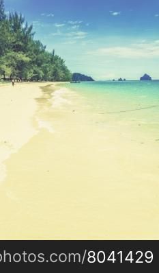 Kho Ngai island in Trang, Thailand (Vintage filter effect used)