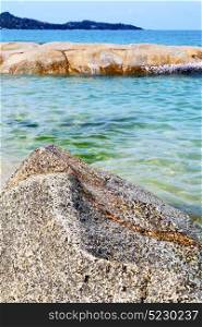 kho samui bay isle white beach rocks in thailand asia and south china sea