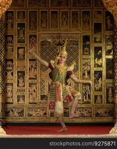 Khon, Is a classical Thai dance in mask. Except for this characters who weren&rsquo;t wearing masks. because she is the main actor of the story