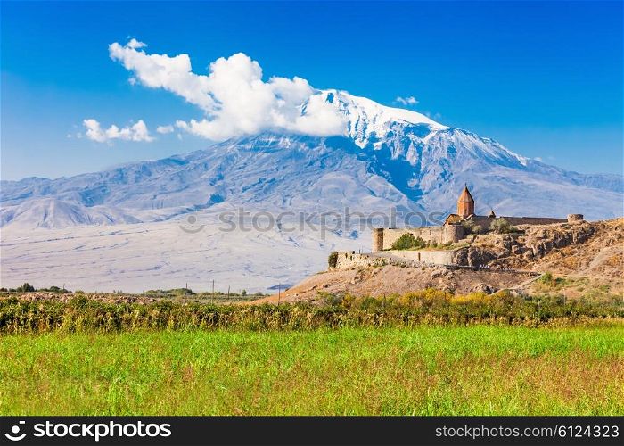 Khor Virap with Mount Ararat in background, Armenia