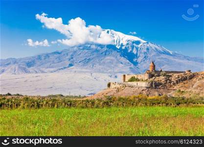 Khor Virap with Mount Ararat in background, Armenia