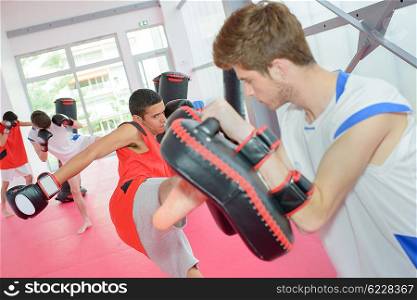 Kick boxing class