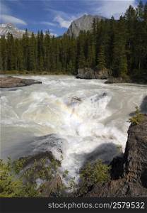 Kicking Horse River in Yoho National Park in the Canadian Rocky Mountains in British Columbia in western Canada.