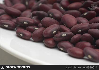 Kidney beans on plate, close-up