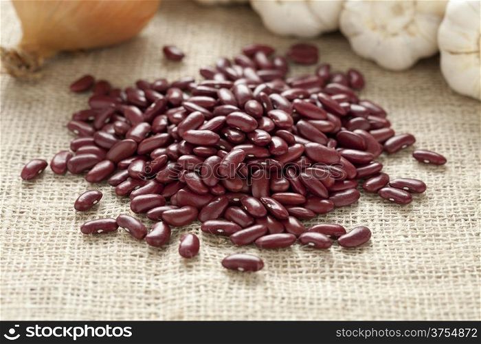 Kidney beans on white background