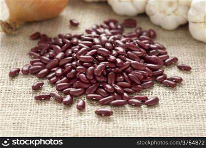 Kidney beans on white background