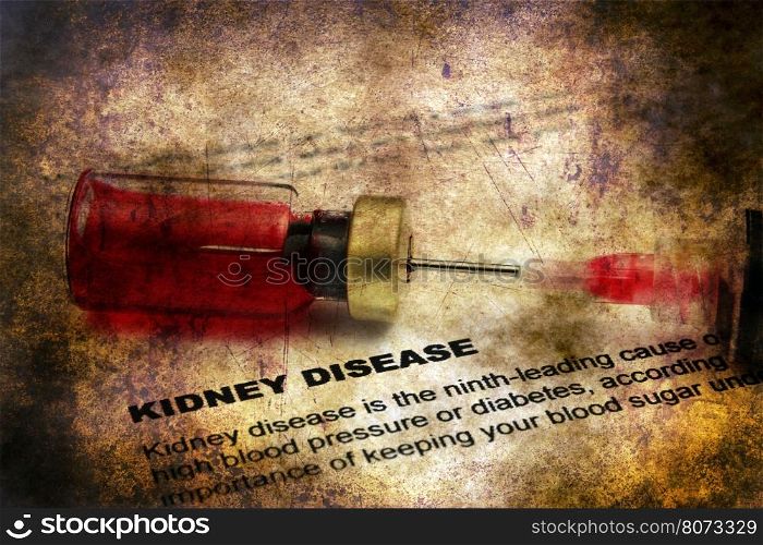 Kidney disease form grunge concept