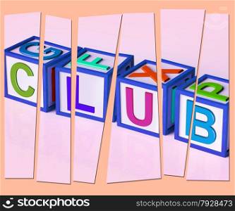 Kids Blocks Spelling Baby As Symbol for Babies And Childhood. Club Letters Meaning Membership Registration And Subscription