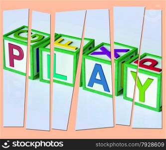 Kids Blocks Spelling Baby As Symbol for Babies And Childhood. Play Letters Showing Fun Enjoyment And Games