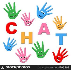 Kids Chat Meaning Call Chatting And Talk