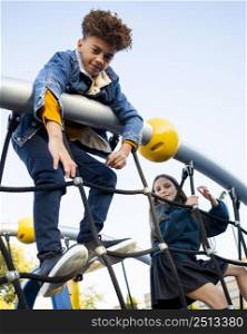 kids having fun playground