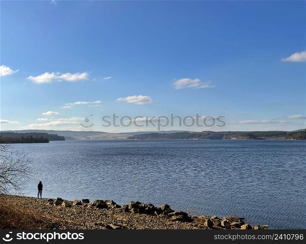 Kielder Water and Forest Park in Northumberland, northeast England.