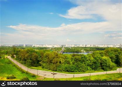 Kiev and Dnieper at sunny summer day, ukraine