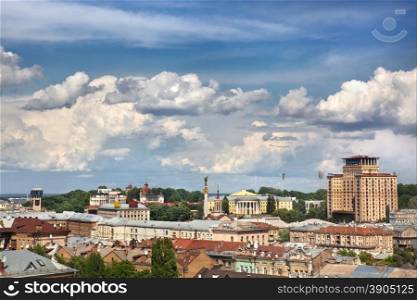 Kiev summer center cityscape