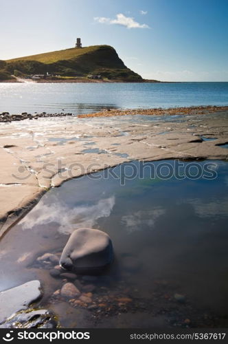 Kimmeridge Bay landscape during Summer morning