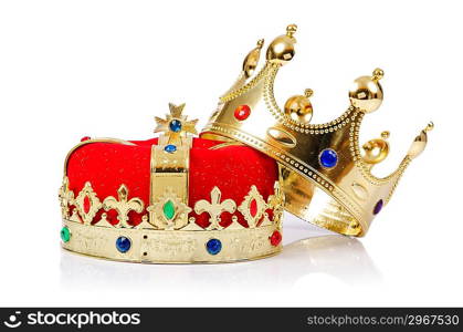 King crown isolated on white