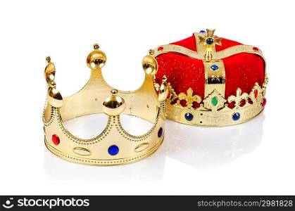 King crown isolated on white