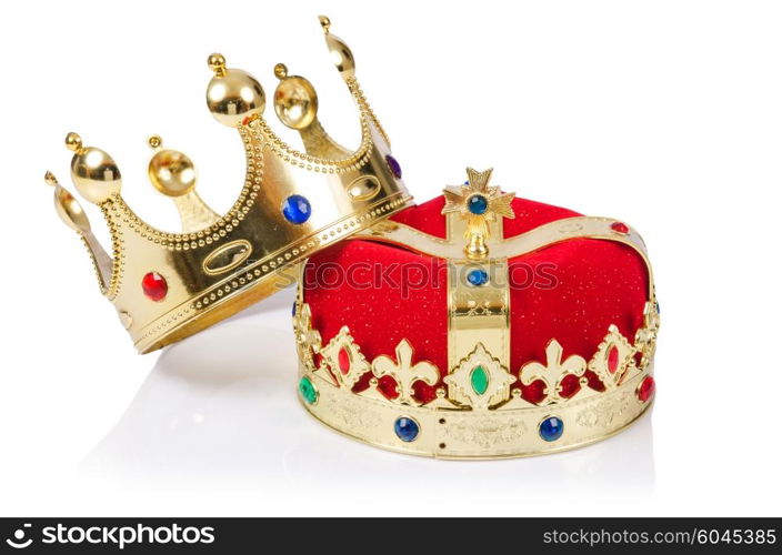 King crown isolated on white