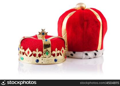 King crowns isolated on the white