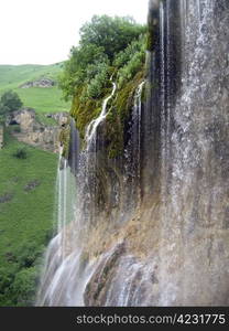 Kings&rsquo; watrefall. 77 strings. Caucasus waterfalls