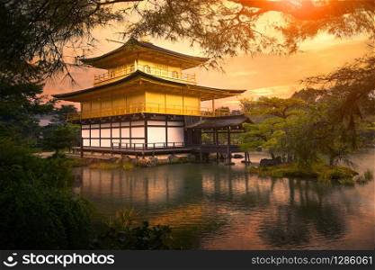 Kinkaku-ji temple ,Temple of the Golden Pavilion kyoto japan one of most popular traveling destination