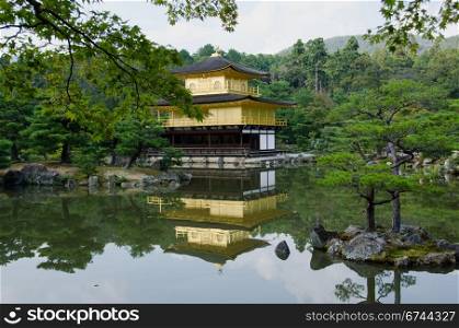 Kinkakuji Temple. Kinkakuji Temple or The Golden Pavilion in Kyoto - Japan