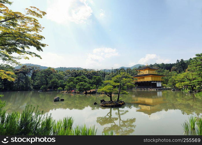 Kinkakuji Temple The Golden Pavilion in Kyoto , Japan