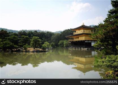 Kinkakuji Temple The Golden Pavilion in Kyoto , Japan