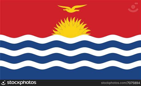 Kiribati Flag for Independence Day and infographic Vector illustration.