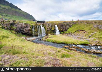 Kirkjufell mountains and waterfalls, Snaefellnes Peninsula, Iceland.
